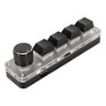 Miniatyrbilde 6 av 8: USB Mini 4-knapps tastatur med ratt Blå switch RGB-bakgrunnsbelysning Dual Mode-tilkobling DIY Programmerbar Makro Mekanisk Tastatur