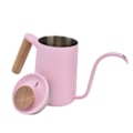 Miniatyrbilde 5 av 8: Kanne i rustfritt stål Drypp kaffe Svanehals tut Drypp vannkoker Kaffe Tekanne Rosa 600ml