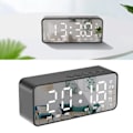 Miniatyrbilde 5 av 8: Intelligent digital vekkerklokke multifunksjonell Bluetooth 5.0 speilfinish smart høyttaler for soverom