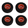 Miniatyrbillede 3 af 8: 4 stk. 2,2 tommer RC Crawler Dæk med Nylon Trekantnav RC Billedæk til Axial SCX10 90046 til Traxxas til Redcat GEN8 Orange