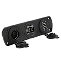 Miniatyrbillede 7 af 8: 3-i-1-laderudtag Panel Dobbelte USB-udtag Panel Cigarettænderudtag LED Digital Voltmeter til Lastbil Marine RV