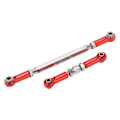Miniatyrbilde 7 av 8: Metall justerbar styrestang Aluminiumlegering Servoarm Trekkstang for MN-serien D90 MN90 RC-biler Rød