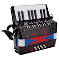 Miniatyrbillede 1 af 8: Harmonika Musikpiano Keyboard Legetøj Rytmeuddannelse Forår Instrument 17 Taster 8 Bas Sort