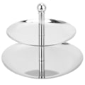 Miniatyrbillede 3 af 8: Kagefad i rustfrit stål Cupcake Holder Fest Dessert Display Serveringsfad Stativ 2-niveau