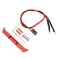 Miniatyrbillede 2 af 8: Bagagerum i Aluminiumlegering med LED-lys RC-bil Opgraderingsdele til Axial SCX24 AXI00001 1/24 Fjernstyret Bil Rød