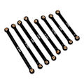 Miniatyrbild 3 av 8: RC Styrstångssats CNC Aluminiumlegering Lättvikts RC Upphängningslänkar Set för Traxxas 1/18 RC Bil Svart