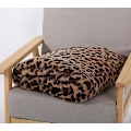 Miniatyrbild 3 av 5: Leopardmönstrad kristallfleece-soffa filt 160*200cm (gulbrun)