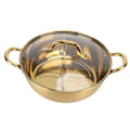Miniatyrbillede 8 af 8: Hot Pot 30,3 cm Diameter 304 Rustfrit Stål Rustfrit Separat Design Mandarin And PotGuld