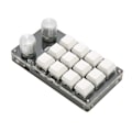 Miniatyrbilde 5 av 8: Mini-tangentbord 12 taster 2 knapper USB eller BT-tilkobling Blå bryter Plug and Play Programmerbar tastatur for spill Kontor Media Hvit