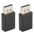 Miniatyrbild 1 av 8: 2st DP hane till MINI DP hona adapter högupplöst 8K 2 lägen Liten bärbar Lätt Displayport Kabelomvandlare