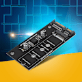 Miniatyrbilde 6 av 8: M.2 NGFF SSD til SATA 22PIN harddisk Diskstabil ytelse Adapter Riser Card