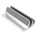 Miniatyrbillede 2 af 7: Vertikalt bærbart stativ Sølvfarvet aluminiumslegering i ét stykke Silikonpude Justerbar base Holder til bærbar computer til hjemmet