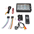 Miniatyrbillede 2 af 8: Bilstereo Bluetooth 5.1 7 tommer touchskærm Spejlforbindelse Ratkontrol Bakkamera MP5-afspiller