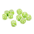 Miniatyrbillede 6 af 8: 30 stk Terninger Sæt 16MM Plastik 6-Sided Runde Hjørner Terninger Kuber til Brætspil Bordspil Lysegrøn