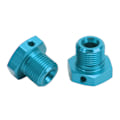 Miniatyrbild 7 av 8: 2st RC aluminium hjul sexkantskoppling utbyte 17mm hex hjulnav för ARRMA 1/8 RC CarBlue