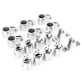 Miniatyrbilde 3 av 8: 16 stk M6 Båt Marine Hardware Tilbehørsett 8 stk Skyvehetter 6 stk Skyvehylser 2 stk Basfeste Hengsler