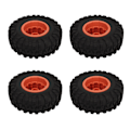 Miniatyrbild 2 av 8: 4 st 2,2 tum RC Crawler Däck med Nylon Triangulär Nav RC Bil Däck för Axial SCX10 90046 för Traxxas för Redcat GEN8 Orange