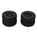 Pikkukuva 4 / 8: 4 kpl 55 mm muovinen vanteen kumi etu- ja taka-rengassarja Axial SCX24 1/24 RC-maastokiipeilyautolle