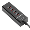 Miniatyrbillede 7 af 8: Mobiltelefon Universal 3A Kabellader Desktop Flere 4 Porte USB EU 100‑240VEU Sort 4USB Linje 1,5 m med Emballage