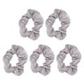 Miniatyrbillede 4 af 8: 5 stk Lysende Scrunchies Lysende Grå Satin Elastisk Glow in The Dark Hår Scrunchy til Kvinder