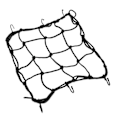 Miniatyrbillede 2 af 8: Cargo Net Nylon Robust Elastisk Bagagenet med Kroge til Vej Mountain Cykler Motorcykler Elektriske Køretøjer Sort