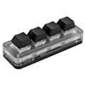 Miniatyrbild 2 av 8: Mini 4 Key Gaming Tangentbord Mekanisk knappsats Typ C till USB Interface Programmering Svart med RGB-ljus