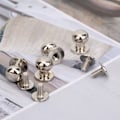 Miniatyrbillede 5 af 8: 20ST 9 x 8 mm gør-det-selv kobbernitter med rundt hoved Nippel Nagelpose Sko Tilbehør til læder Sølv 9 x 8 mm