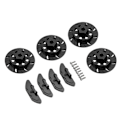 Miniatyrbillede 4 af 8: 4 Sæt RC Aluminium Legering Bremseskive Bremsekalipersæt til Axial RBX10 Ryft 1/10 RC Bil Opgraderingsdele Sort