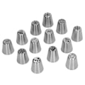 Miniatyrbilde 8 av 8: 13 stk juleblomster frostspisser dyser i rustfritt stål DIY kake dekorasjon tips for muffins dekorasjon