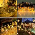 Solar Lights Moroccan Ball String Lights Warm White 5 Meters 20 LED Globe String Lights Solar Lantern Globe Christmas Lights Compatible with Outdoor Garden