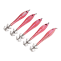 Miniatyrbillede 6 af 8: 5 ST Simuleringsblæksprutte Hårde Kunstige Agnskroge Kunstig Blæksprutte Dobbeltkrog Jig Fiskeredskab Rosa
