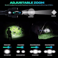 Miniatyrbillede 8 af 8: Aluminiumslegering Multifunktion 3-hoved LED-cykellygter Lampe USB-forlygte Vandtæt udendørs lommelygte