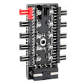 Miniatyrbild 8 av 8: PC Chassi Fläkt Hub Dator Tempreture Regulator 4pin CPU Kylning Hub för datorfodral Med PWM Cable4D Interface