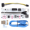 Pikkukuva 1 / 8: PCIE Riser-sovitin kortti 8 kondensaattoria 6PIN-liitäntä Vakaampi signaali Hyvä yhteys PCI E Riser Express-kaapeli
