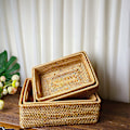 Miniatyrbilde 8 av 8: Rotting Oppbevaringskurv Desktop Utility Organizer Vevd Oppbevaringskurv for Sofabord