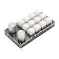 Miniatyrbilde 3 av 8: Mini-tangentbord 12 taster 2 knapper USB eller BT-tilkobling Blå bryter Plug and Play Programmerbar tastatur for spill Kontor Media Hvit