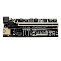 Miniatyrbild 8 av 8: PCIe Riser Adapter Card 1X till 16X Dual 6Pin Temp Sensor USB3.0 Power Cord Mining Riser Card för grafikförlängning
