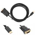Pikkukuva 8 / 8: A0105 USB 3.1 TypeC - VGA Urosadapterikaapeli 1,8 m Johto Tietokonetarvike Musta