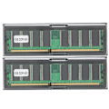 Miniatyrbillede 1 af 8: 2 stk. Hukommelsesmodul Desktop Computer Dobbeltsidet 16-Grain DDR 1GB 400MHZ PC-3200