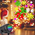 Miniatyrbilde 7 av 8: Julelys-projektor med 16 mønstre LED-projektorlampe for julefest Projektorlamper Festdekorasjon