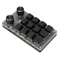 Pikkukuva 6 / 8: Mini-näppäimistö Knopp Design Punainen Switch Dual Mode Plug and Play Mekaninen ohjelmoitava näppäimistö pelaamiseen toimistoon mediaan 12 näppäintä 2 nupilla