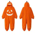 Halloween Pumpa Jumpsuit med Huva M