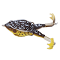 Miniatyrbillede 8 af 8: Froske-agn Blødt Silikon Kunstigt Thunder Frog Agn Fiske-agn med Dobbelt Propellerfødder Sort Gul