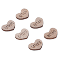 Miniatyrbilde 8 av 8: 400 stk Hjertekonfetti Gravering DIY Laging Tetthetsplate Flat Bakside Design 2x1,5cm Bryllupsdusj Konfetti