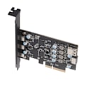 Pikkukuva 5 / 8: PCIe - Type C laajennuskortti USB3.2 20Gbps Dual Chip 19Pin liitin PCIe ohjain kortti Win 7 8 10 työpöydälle