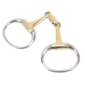 Miniatyrbilde 5 av 8: 135 mm Hest Ring Snaffle Bit Rustfritt Stål og Kobber Hengsler Hest Løse Ring Snaffle for Utendørsgaver