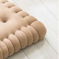 Miniatyrbillede 4 af 7: Stolpude Dyna Tyk Blød Elastisk Komfortabel Kageform Plys Stolsæder til Kontor Spisestue Sofa Beige 40x45cm