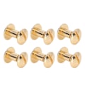 Miniatyrbillede 5 af 7: 200 sæt Bogbindningsskruer Uniform Belægning Buede Overflader Messing Galvaniseringsbehandling Chicago Screws Sortiment Sæt Guld