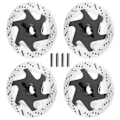 Miniatyrbilde 1 av 8: 4 stk aluminiumlegering CNC-simulert bremseskiver Tilbehør Universal passform for 1:10 RC Car Black