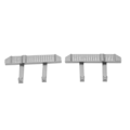 Miniatyrbilde 8 av 8: Metallpedaler i aluminiumlegering, utsøkte sideplatepedaler for D90 for D91 for D96 for D99 for D99S 1/12 RC klatrebil R790S sølv